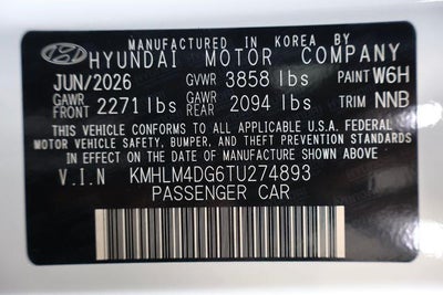 2026 Hyundai ELANTRA SEL Sport Plus Sedan