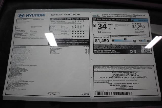 2026 Hyundai ELANTRA SEL Sport IVT