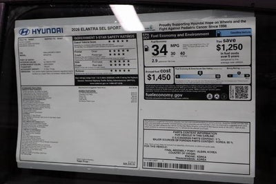 2026 Hyundai ELANTRA SEL Sport IVT