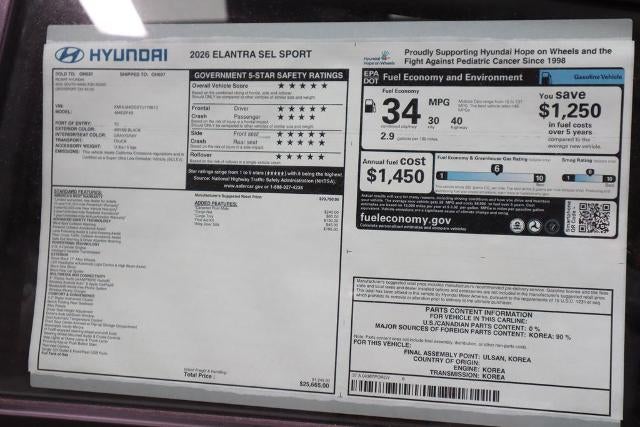 2026 Hyundai ELANTRA SEL Sport IVT