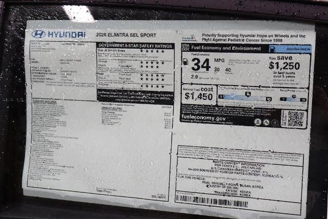 2026 Hyundai ELANTRA SEL Sport IVT