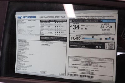 2026 Hyundai ELANTRA SEL Sport Plus Sedan