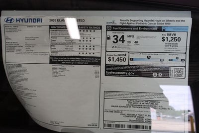 2026 Hyundai ELANTRA Limited Sedan