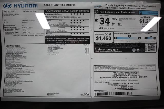 2026 Hyundai ELANTRA Limited IVT