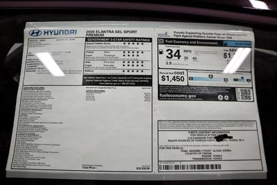 2026 Hyundai ELANTRA SEL Sport Premium Sedan