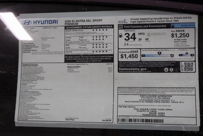 2026 Hyundai ELANTRA SEL Sport Premium IVT