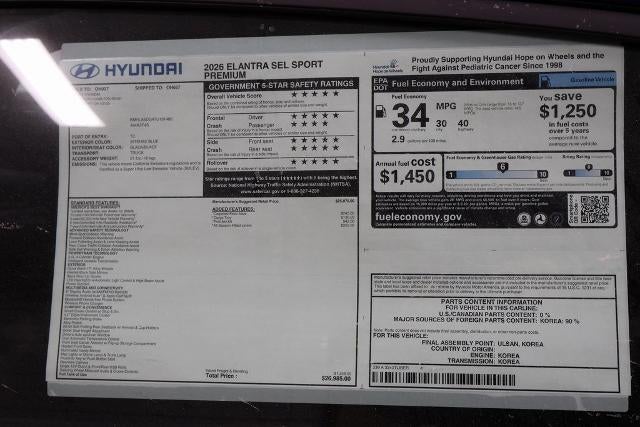 2026 Hyundai ELANTRA SEL Sport Premium IVT