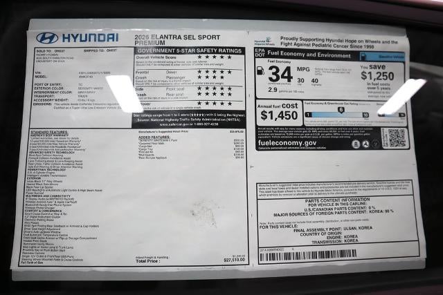 2026 Hyundai ELANTRA SEL Sport Premium IVT