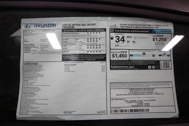 2026 Hyundai ELANTRA SEL Sport Premium IVT