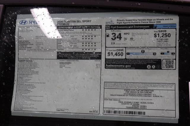 2026 Hyundai ELANTRA SEL Sport Premium IVT