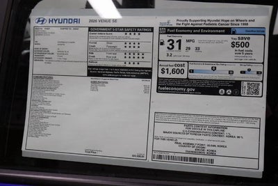 2026 Hyundai VENUE SE FWD