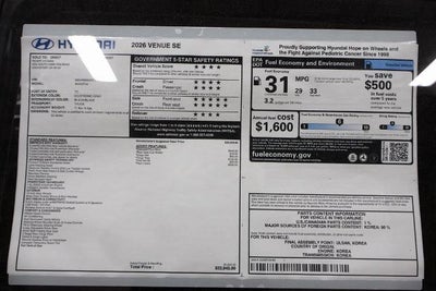 2026 Hyundai VENUE SE FWD