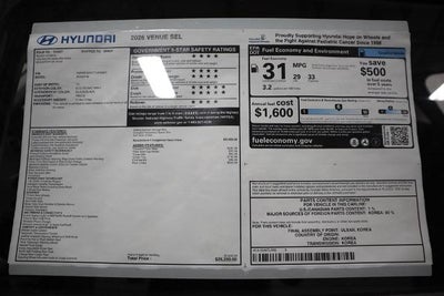 2026 Hyundai VENUE SEL FWD