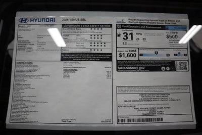 2026 Hyundai VENUE SEL FWD W/Two-Tone Roof