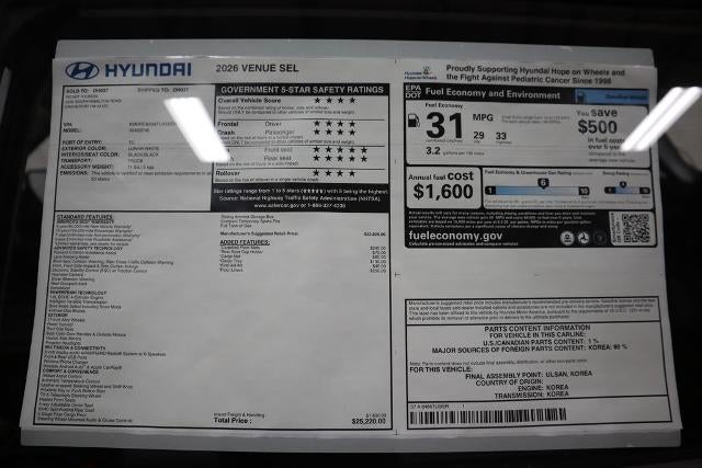 2026 Hyundai VENUE SEL FWD W/Two-Tone Roof