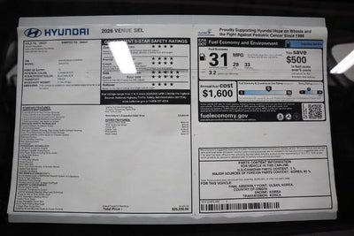2026 Hyundai VENUE SEL FWD
