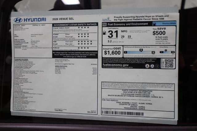 2026 Hyundai VENUE SEL FWD