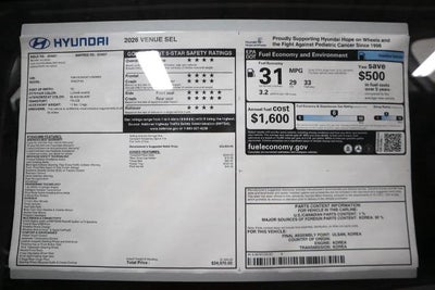 2026 Hyundai VENUE SEL FWD