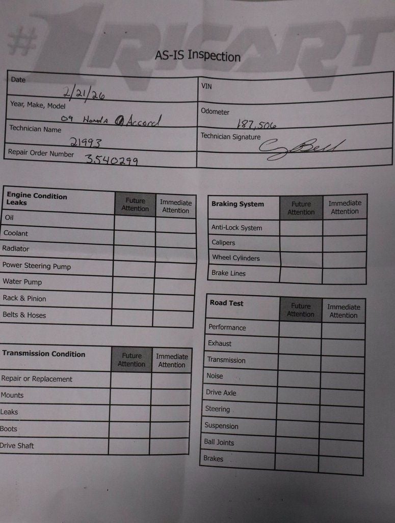 2009 Honda Accord Sedan EX