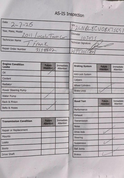 2011 Lincoln Town Car Signature Limited