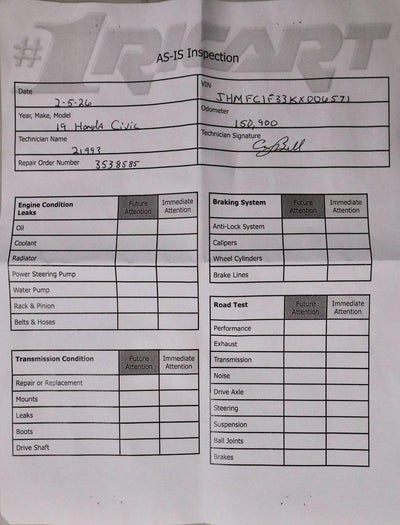 2019 Honda Civic Sedan EX