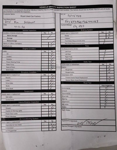 2015 Kia Sorento 2WD 4dr I4 LX