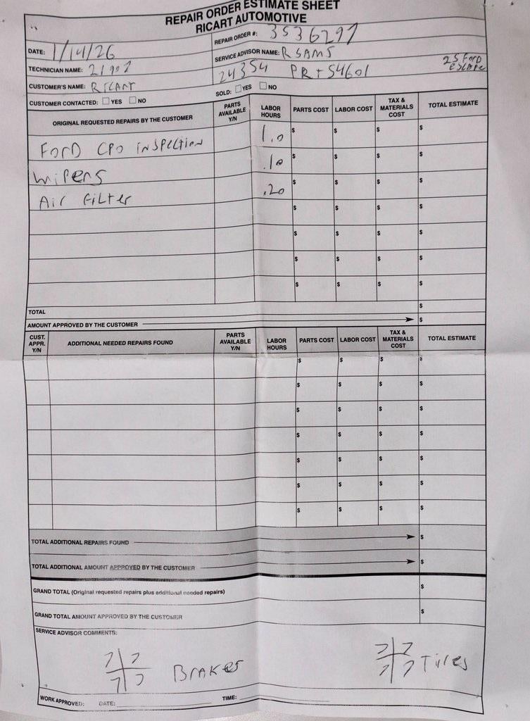 2025 Ford Escape Platinum