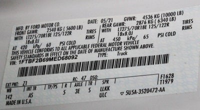 2021 Ford Super Duty F-250 SRW XL