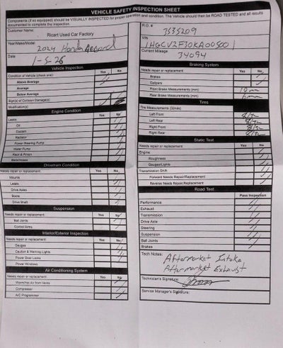 2019 Honda Accord Sedan Sport 2.0T