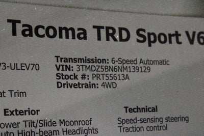 2022 Toyota Tacoma 4WD TRD Sport