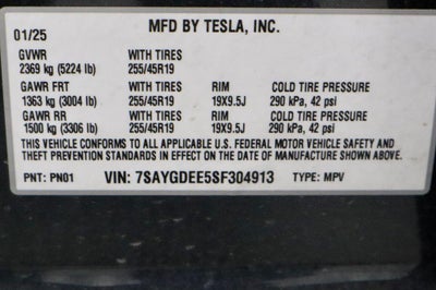 2025 Tesla Model Y Long Range