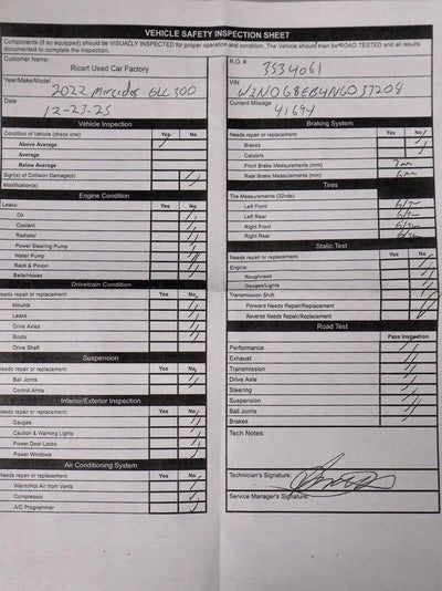 2022 Mercedes-Benz GLC GLC 300